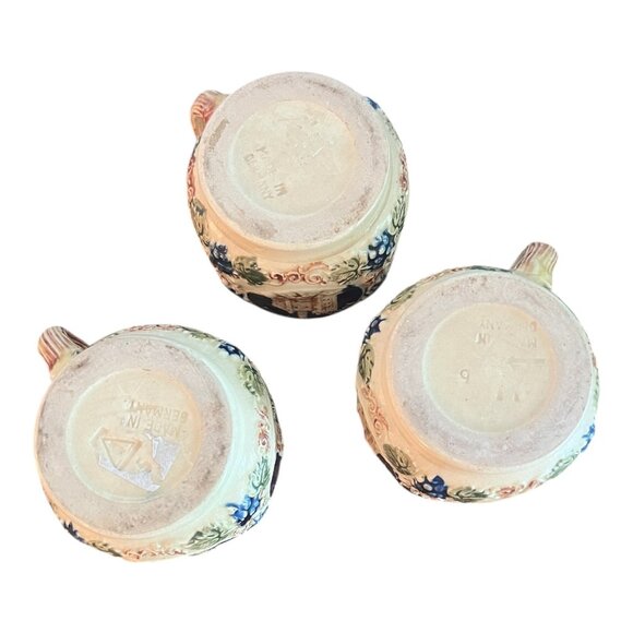 Gerzit Gerz Castles On The Rhine Vintage Beer Stein Mug Set Of 3 Made In Germany - Picture 5 of 9
